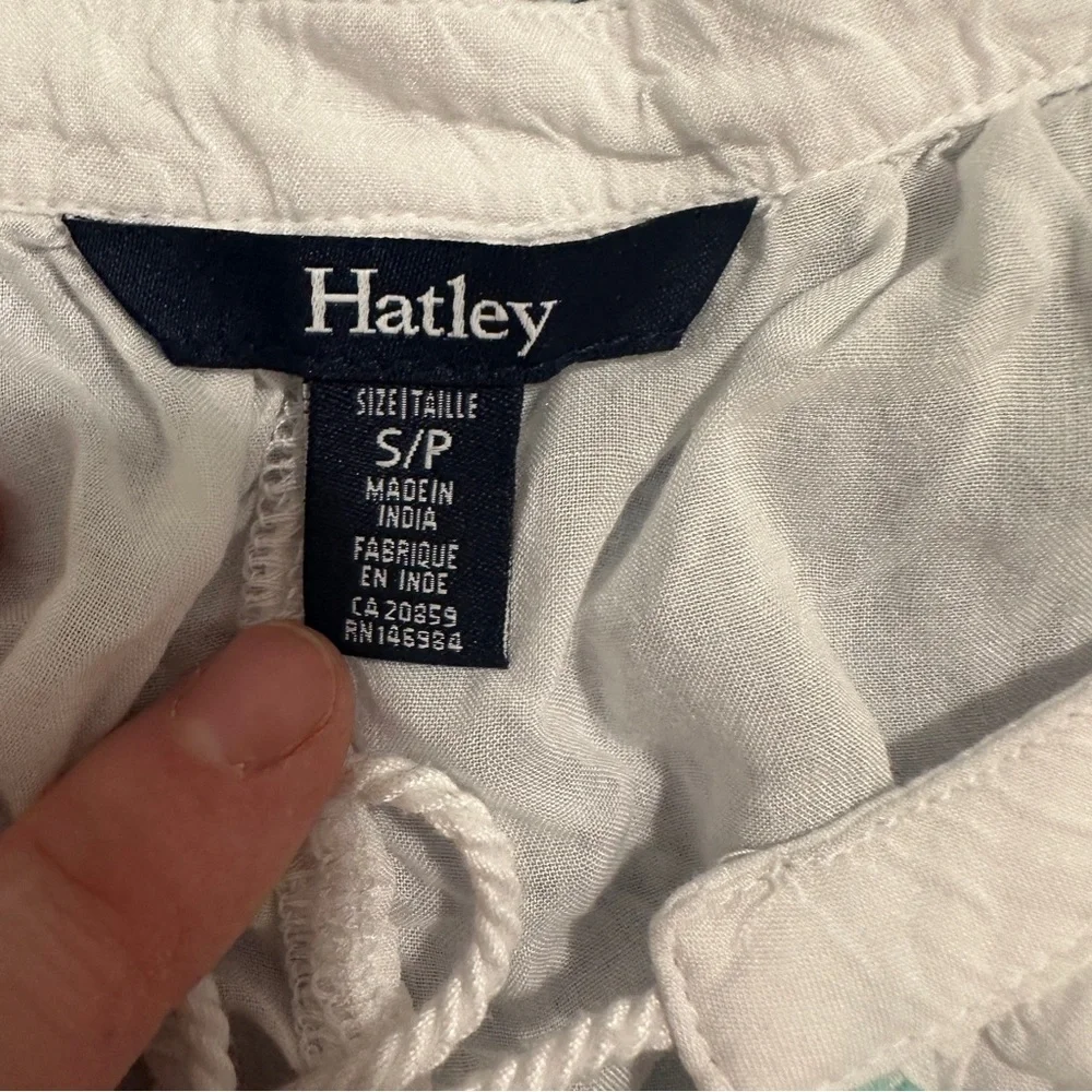 Hatley Embroidered White Long Sleeve Modal Tunic Size Small - Picture 14 of 15